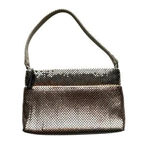 Whiting & Davis Mixed Metal Small Purse Silver Rose Bronze